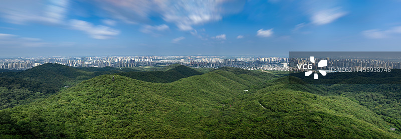 琅琊山风景区长画幅全景航拍视角图片素材