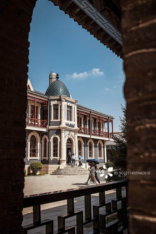 吉林长春伪满皇宫室内外风景图片素材