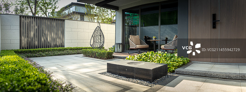 别墅庭院园林图片素材