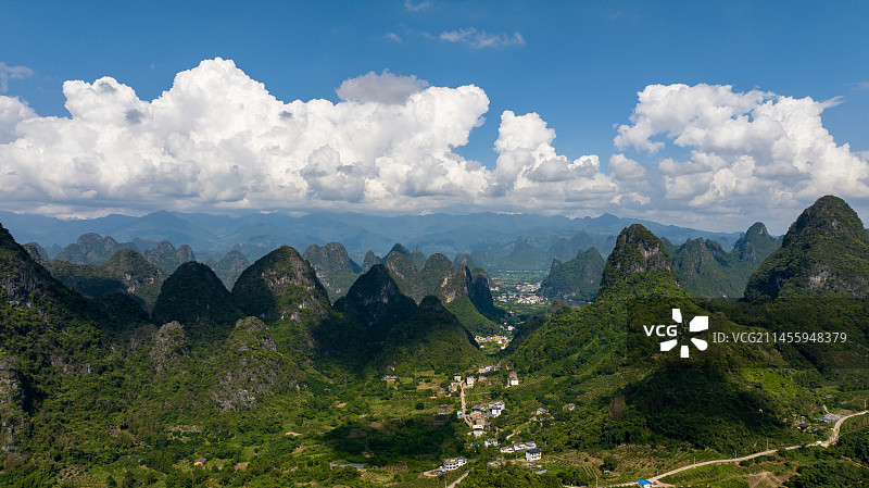 广西桂林山水 蓝天白云 美丽中国图片素材