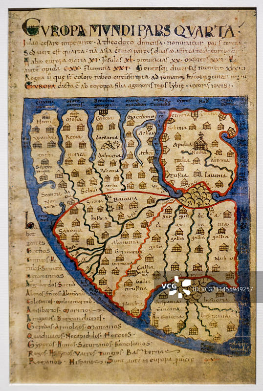 《百花书》中的1120欧洲地图图片素材