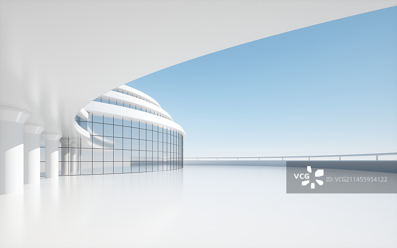 3d图形空间建筑场景广场背景图片素材