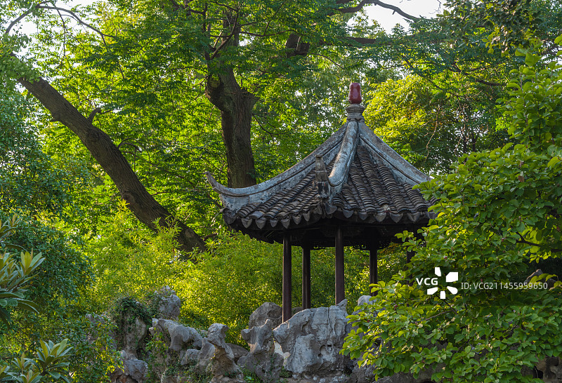 园林古典亭子建筑图片素材