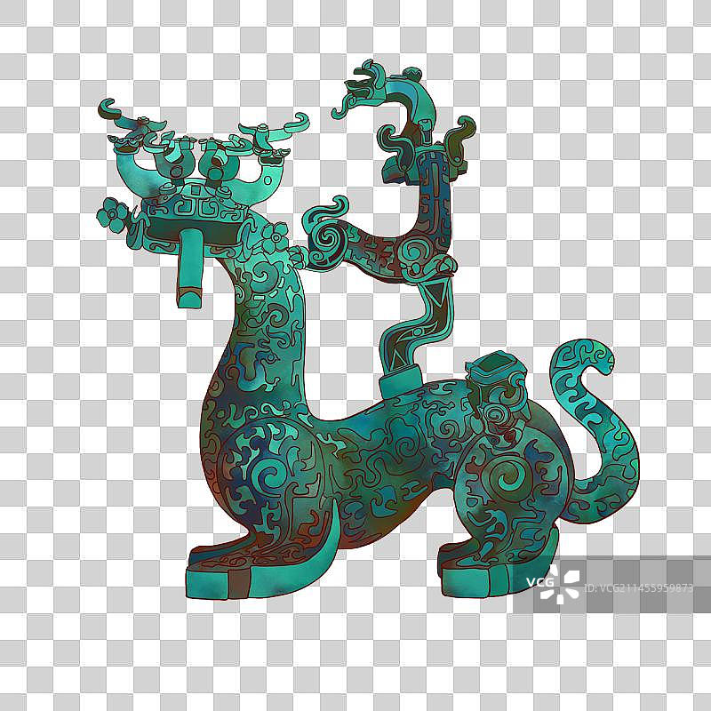 河南省博物馆青铜神兽图片素材