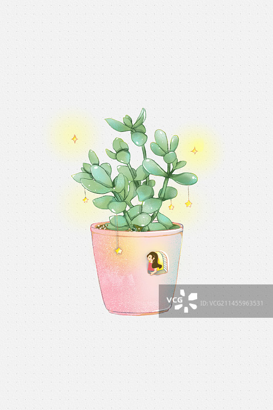 星星盆栽图片素材