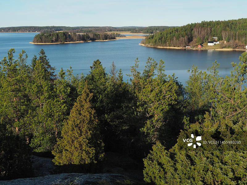 奥兰群岛芬斯托姆，法尔松德特，乌菲山风光图片素材