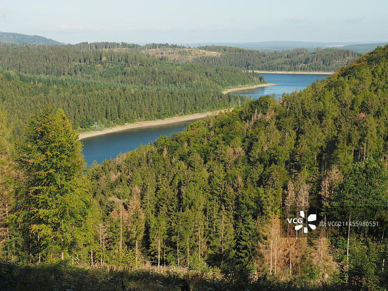 从戈斯拉尔附近的陶本施蒂格观赏格拉内塔尔大坝图片素材