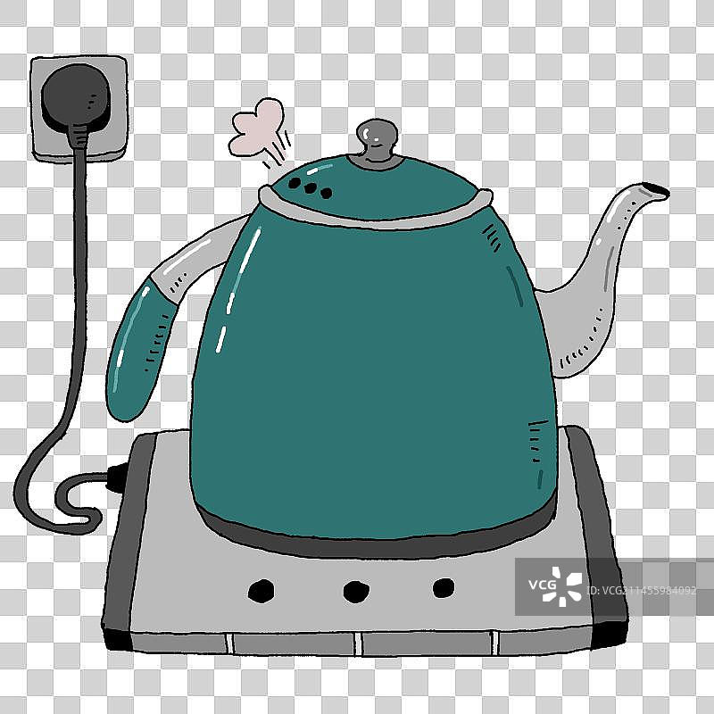 免抠元素：电热水壶图片素材