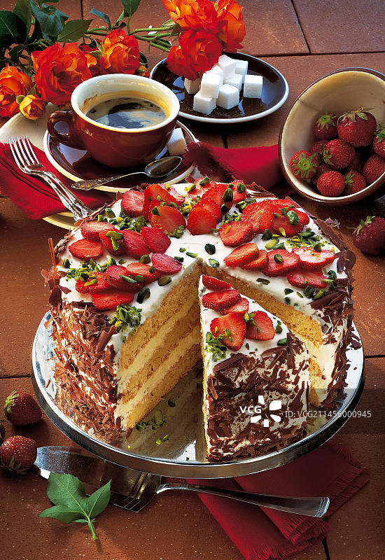 西班牙饼干芝士蛋糕图片素材