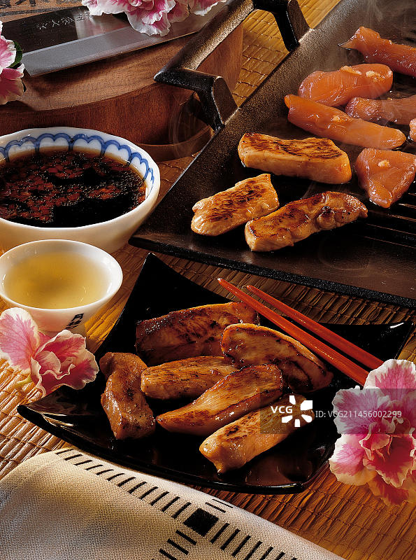 日式烤鸡肉串，日本，亚洲图片素材
