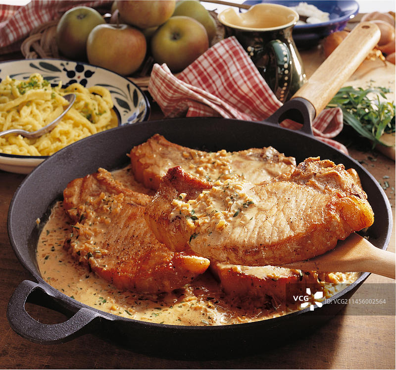 法国诺曼底猪排图片素材