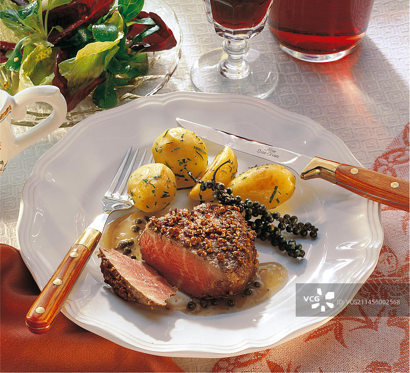 法式胡椒牛排，法国，欧洲图片素材
