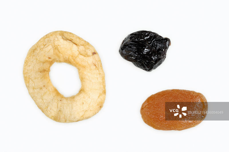 杏干、西梅和苹果圈图片素材