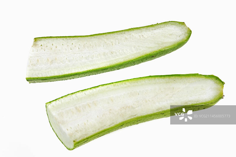 丝瓜对半切开图片素材