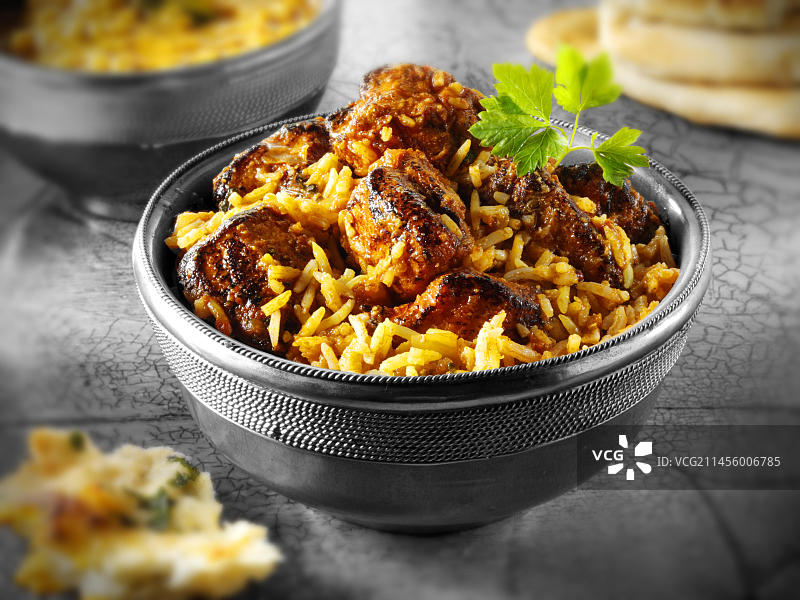 印式红烩鸡肉咖喱图片素材