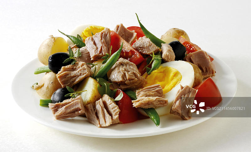 尼斯沙拉，金枪鱼沙拉图片素材