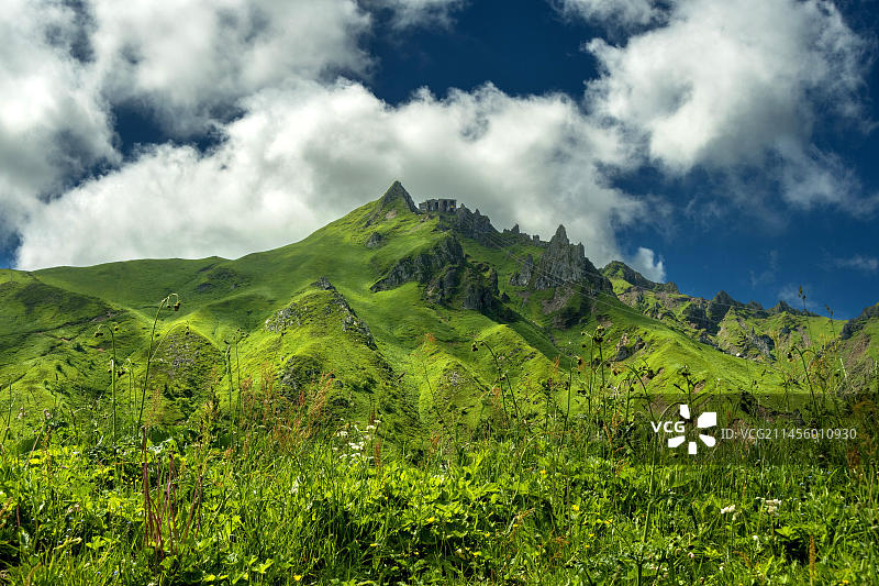 桑西山，奥弗涅火山自然区公园，多姆山省，奥弗涅，法国，欧洲图片素材