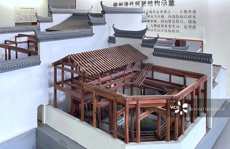 皖南清代民居建筑结构图片素材