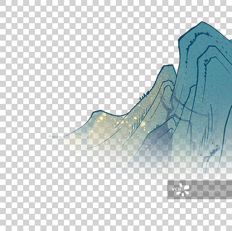 国潮风山脉插画图案元素素材图片素材