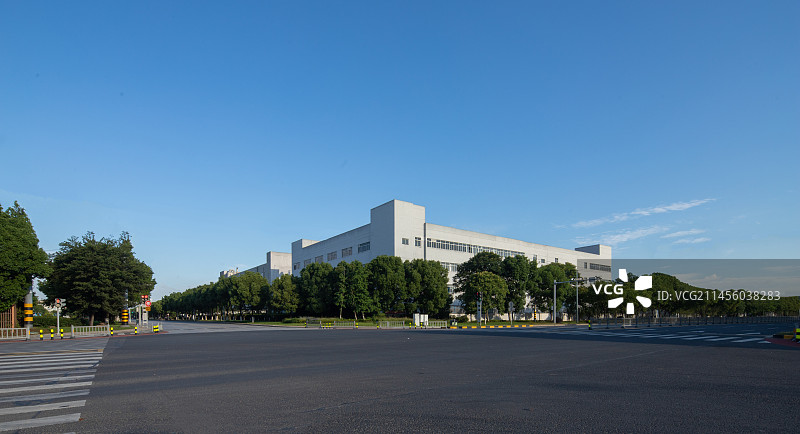 工厂马路图片素材