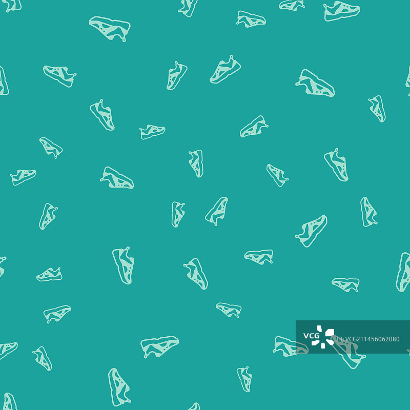 用于跑步训练的绿色健身运动鞋图片素材