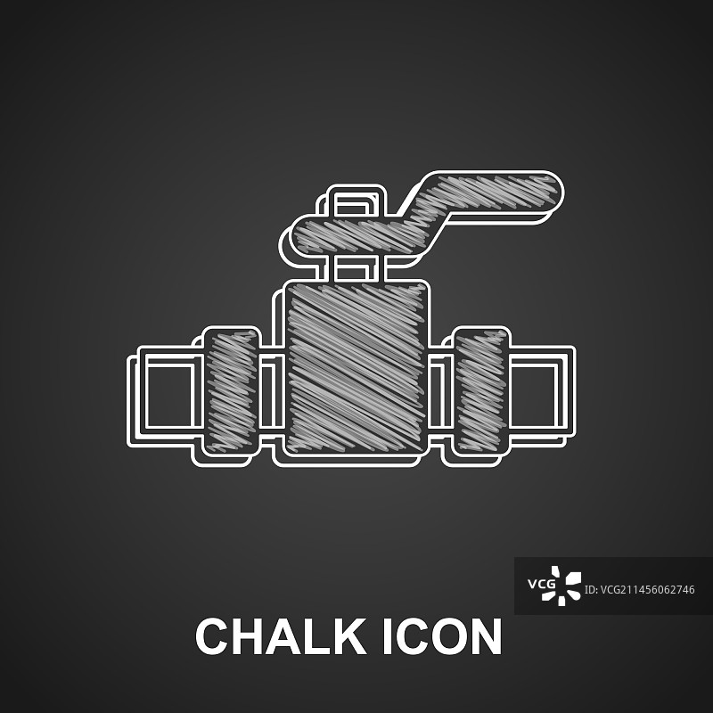 粉笔画工业金属管道和阀门图标图片素材