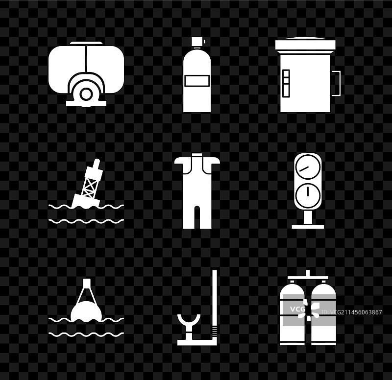 潜水面罩水肺大号潜水员手电筒图片素材