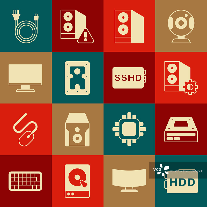 硬盘驱动器光盘盒套装图片素材