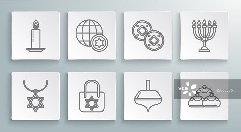 链条上的大卫之星项链图片素材