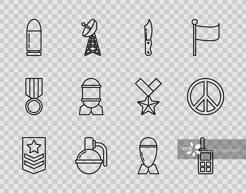 人字形对讲机军用刀图片素材