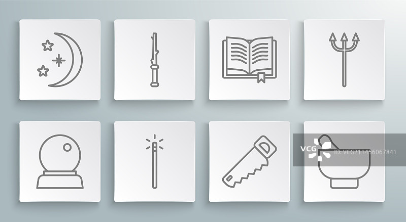 魔法球魔杖手锯研钵图片素材