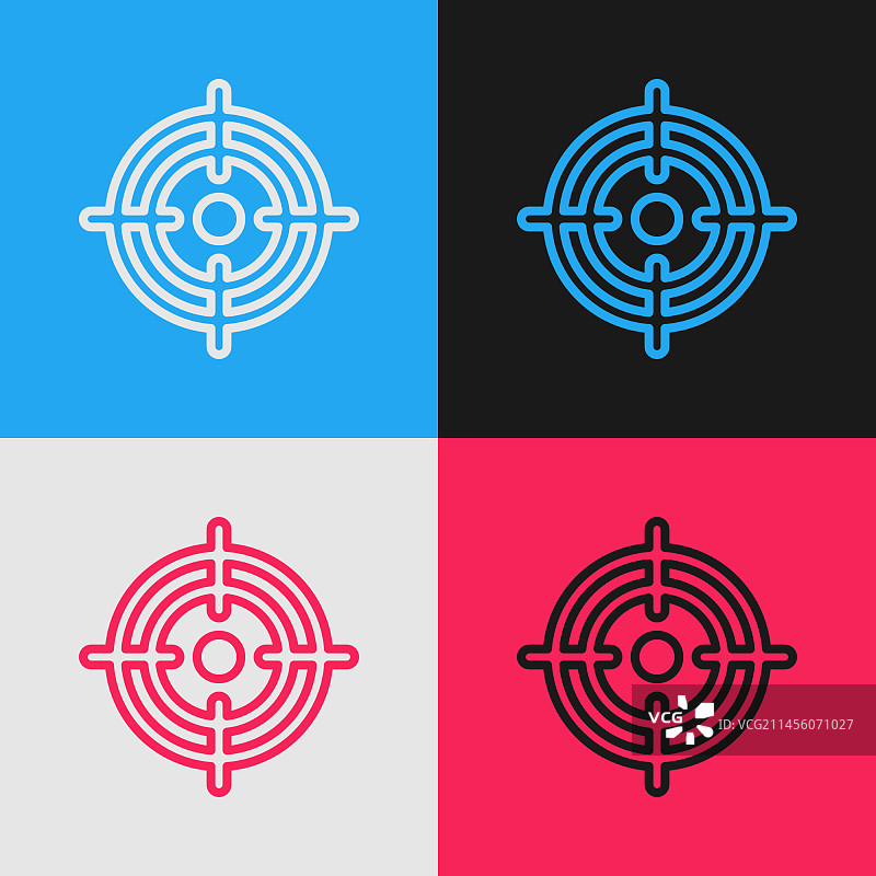 波普艺术风格目标财务目标概念图标图片素材