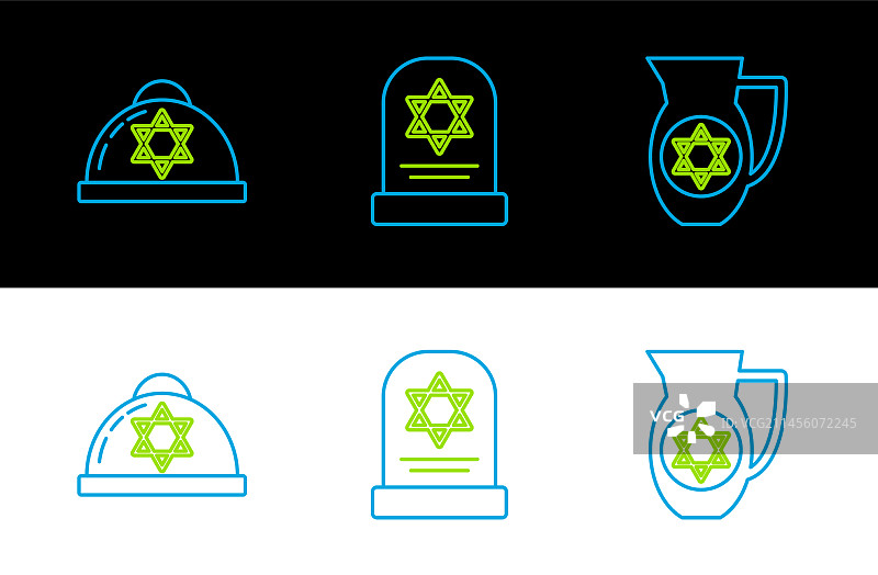 带有大卫之星的玻璃瓶图片素材