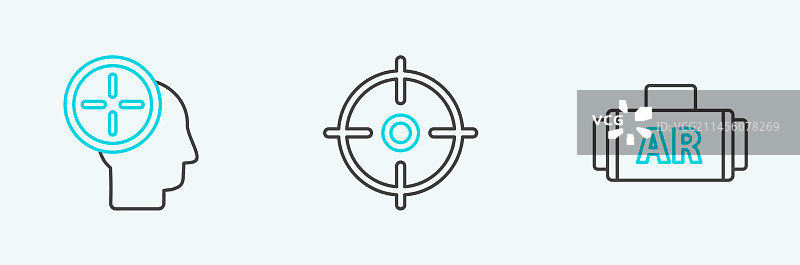 AR增强现实猎头线条设计图片素材