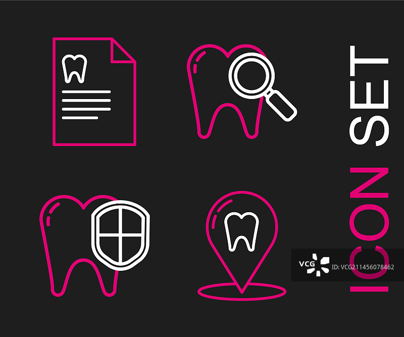 牙科诊所位置保护搜索图标图片素材