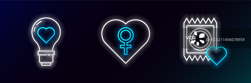 包装避孕套、心形灯泡banner图片素材