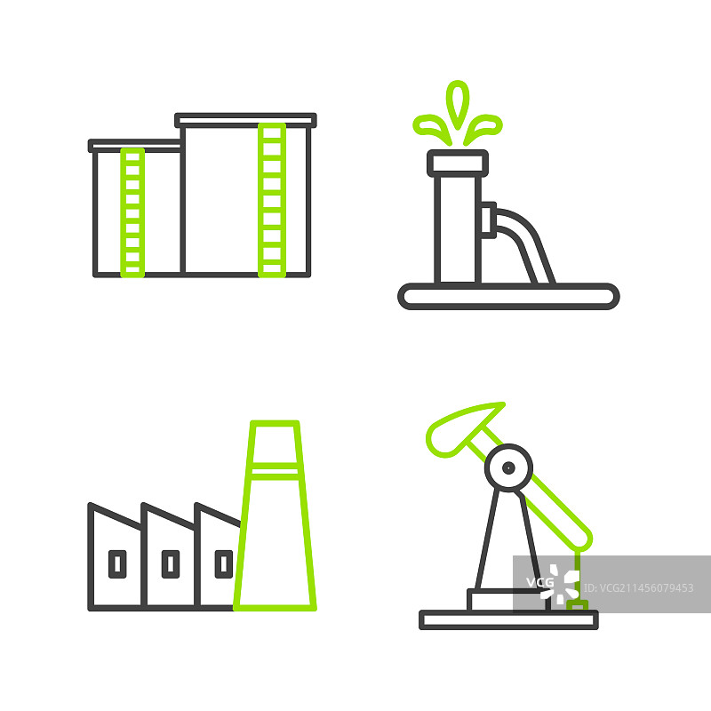 石油泵或抽油机工业工厂系列图片素材