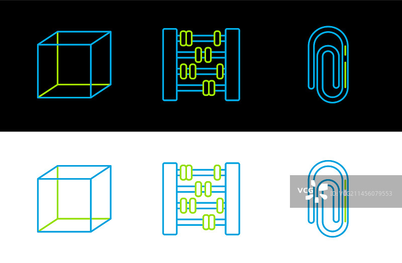 纸夹、几何立方体图片素材
