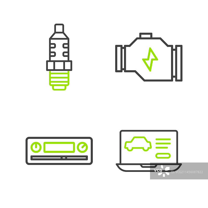 汽车状况诊断和汽车音响图片素材