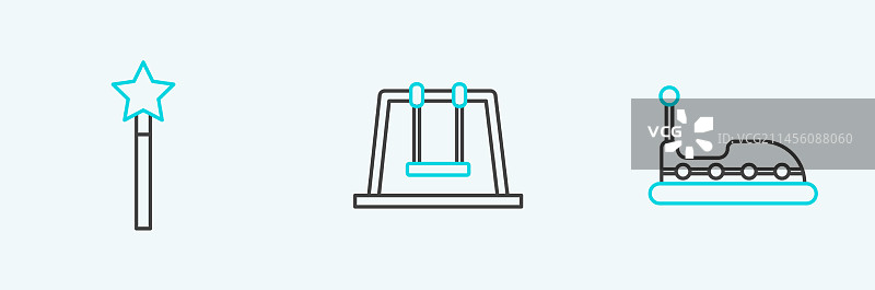 碰碰车魔杖秋千banner图片素材