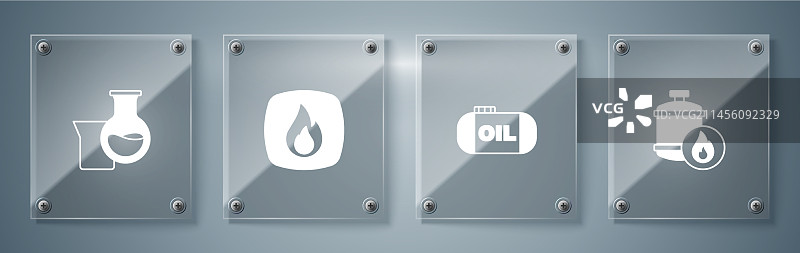 丙烷气罐储油罐火焰图片素材