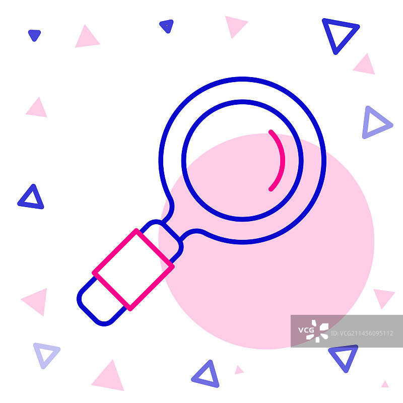 白色背景上的放大镜图标图片素材