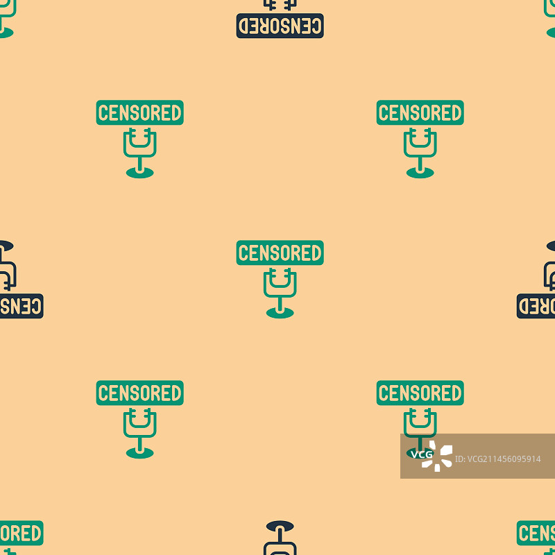 绿黑审查印章图标图片素材