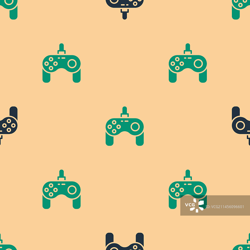 绿色黑色游戏手柄图标图片素材