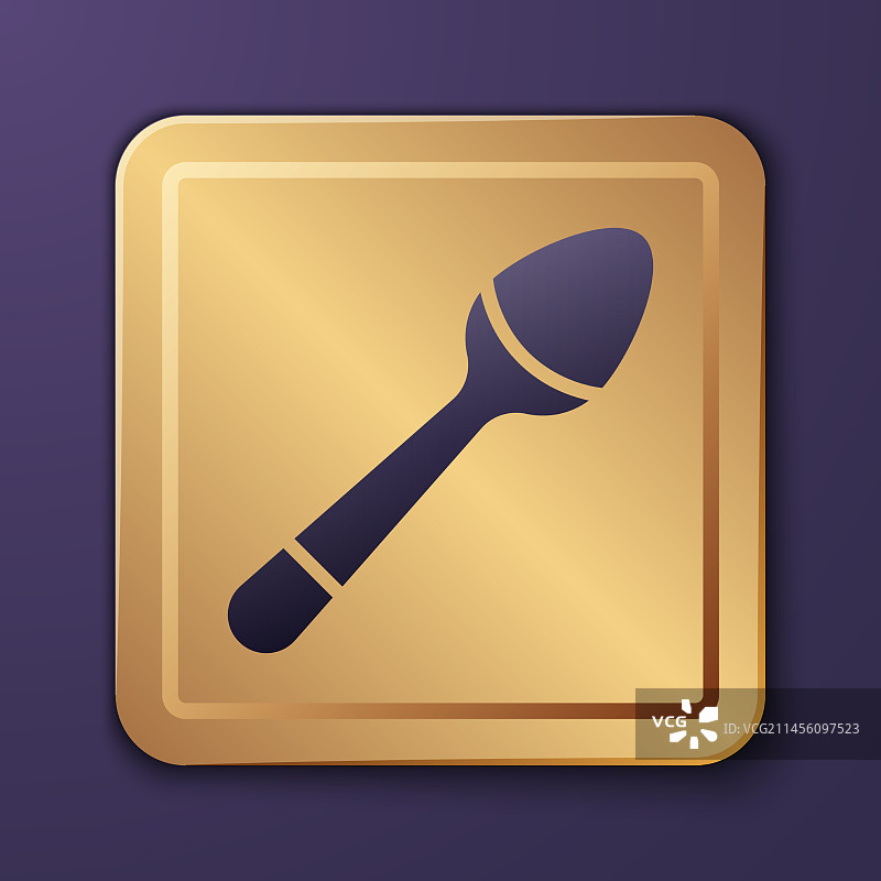 紫色背景上的紫色茶匙图标图片素材