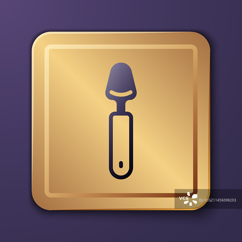 紫色背景上的紫色勺子图标图片素材