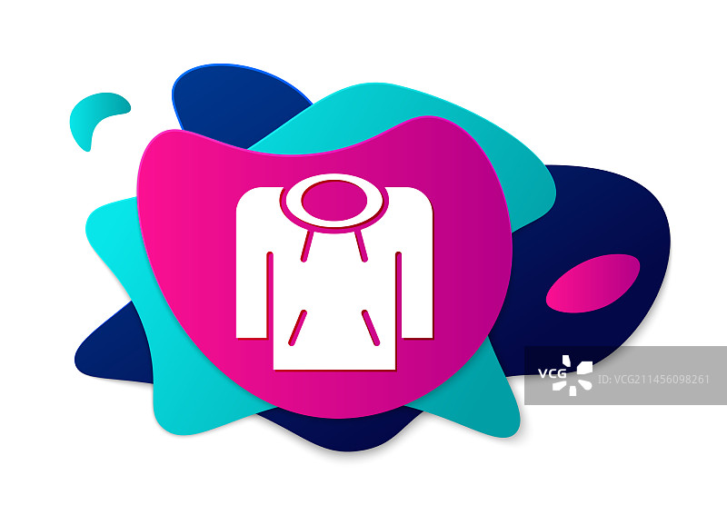 白色背景上的连帽衫颜色图标图片素材