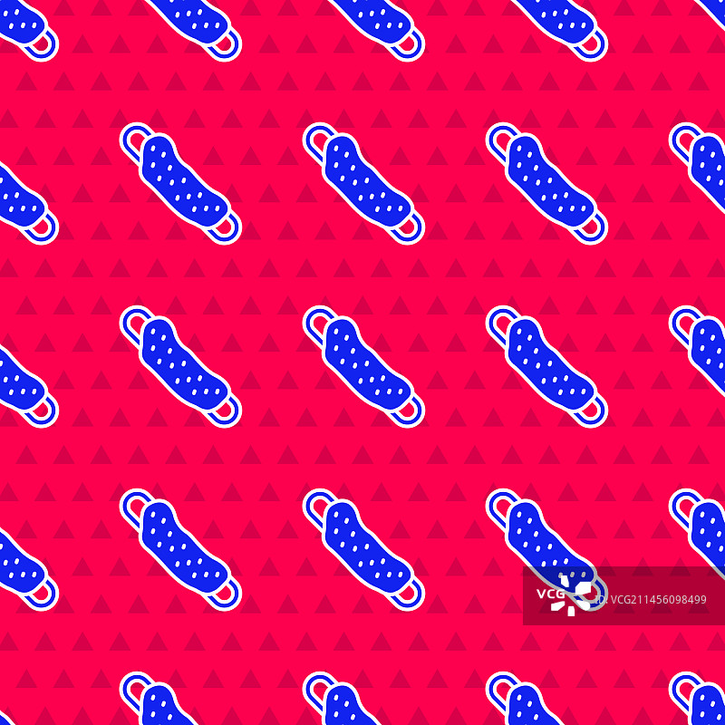 蓝色清洁布图标（无缝图案）图片素材