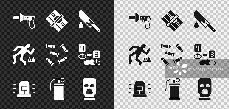 警用扩音器与现金纸币堆叠素材图片素材