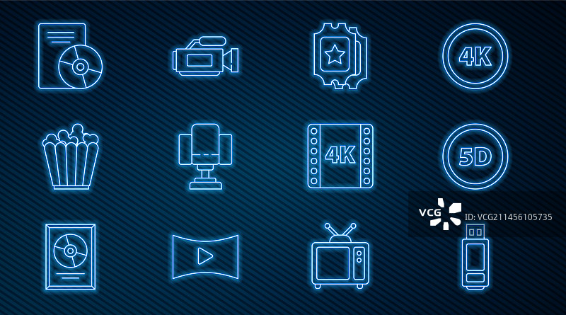 U盘5D虚拟现实设置线条图片素材